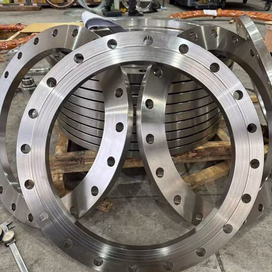 Lager Feinguss Wachsausschmelzguss Kohlenstoffstahllegierung SS304 Eisen Langer geschweißter Hals Geschmiedeter Blind-/Aufsteck-/Sockel-/Flachplatten-/Wn/So/RF/FF-Rohrflansch